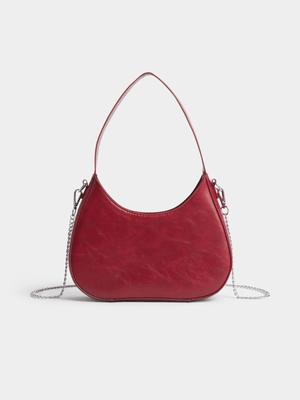 Jet Teen Girls Burgundy Chain Shoulder Bag
