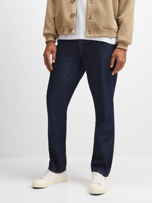 Exact Men's Dark Raw Wash Straight Leg Jeans