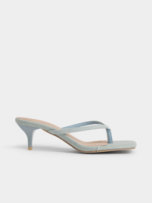 The FIX Women's Denim Micro Kitten Heels