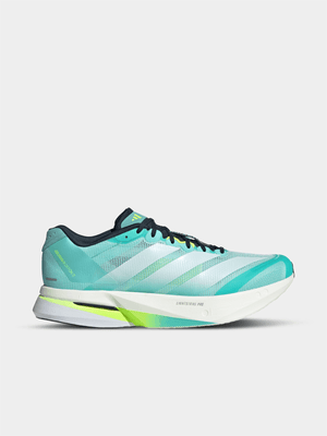 adidas Mens Adizero Boston 13 Teal/Lime Running Shoes