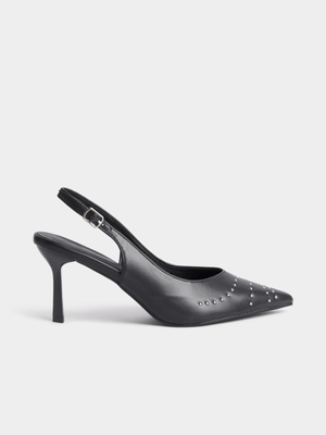 Jet Women's Black Studded Heel