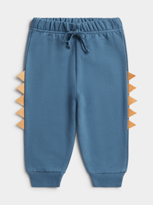Jet Toddler Boys Blue Dino 3D Scales Active Pants