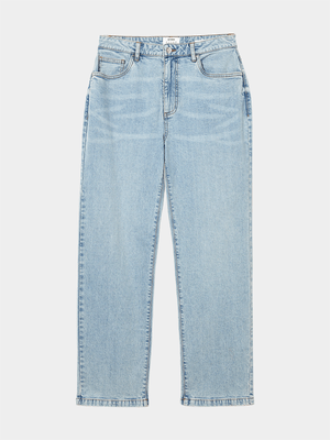 Women's Cotton On Blue Curvy Stretch Straight Jeans