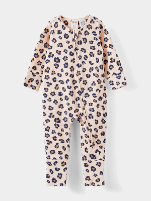 Cotton On Baby Pink The Long Sleeve Zip Romper