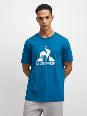 Le Coq Mens Graphic Blue/White Tee