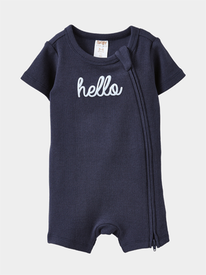 Cotton On Baby Blue The Short Sleeve Zip Romper