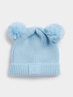 Jet Infant Boys Blue Pom Pom Beanie