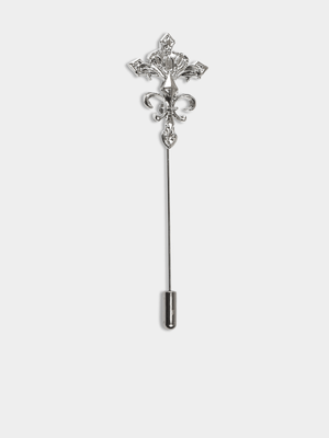 Markham Men's Dragon Crest Grey Lapel Pin
