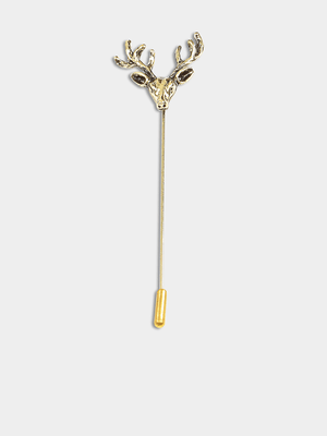 Men's Markham Deer Gold Lapel Pin