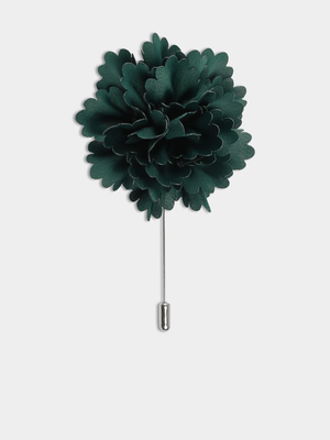 Markham Men's English Rose Green Lapel Pin