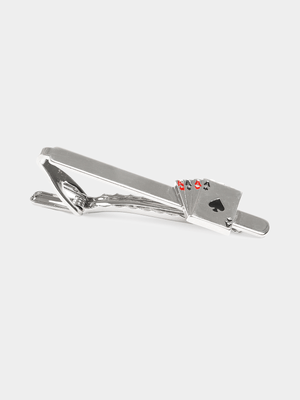 Markham Men's Ace Spades Silver Tie Clip