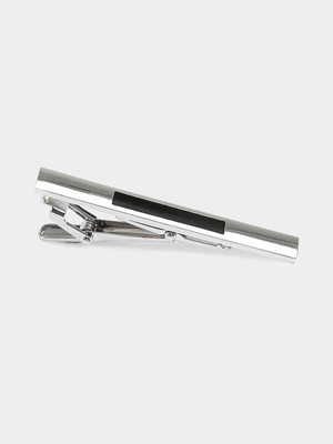 Men's Markham Epoxy Silver Tie Clip