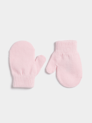 Jet Infant Girls Pink Mittens