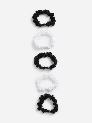 Colours Limited Black/White 5 Piece Satin Elastics