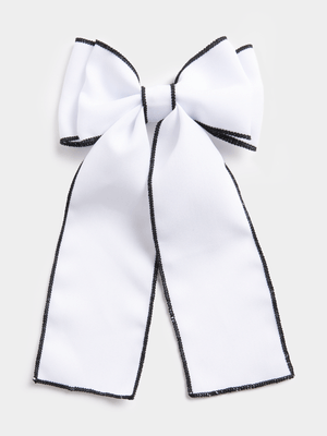 The FIX Women's White Oversized Contrast Bow