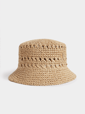 Crochet Straw Bucket Hat