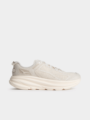Hoka Mens Cliton One9 Cream Sneakers