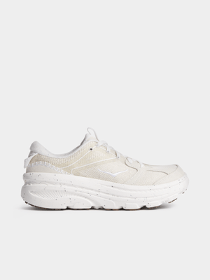 Hoka Mens Bondi B3 Cream Running Shoes