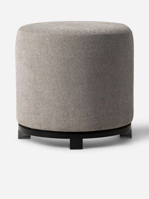 Sally Acrylic Smoke Swivel Ottoman Lino Silver