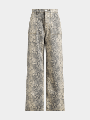 Jet Teen Girls Snake Skin Wide Leg Jeans