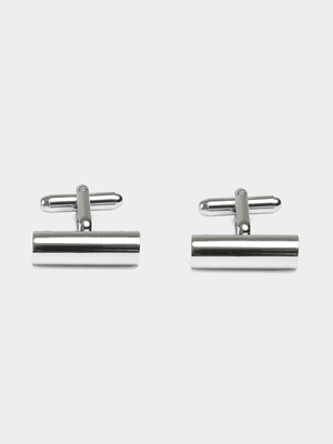 Markham Men's Tube Silver Cufflink
