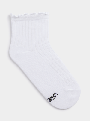 Vans Women's Lettuce Have It Half Crew White Socks