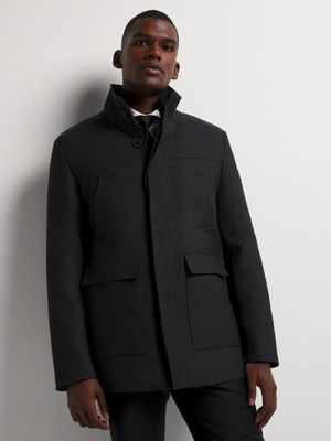 Fabiani Men's Smart Charcoal Car Coat