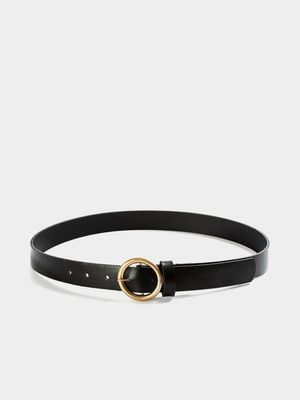 The FIX Women's Black Buckle Belt