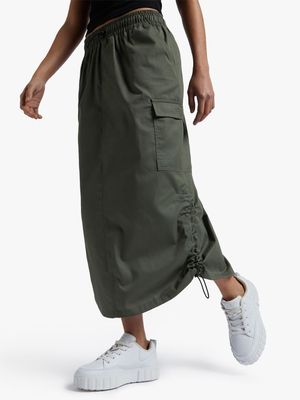 The FIX Women's Fatigue Utility Midaxi Skirt