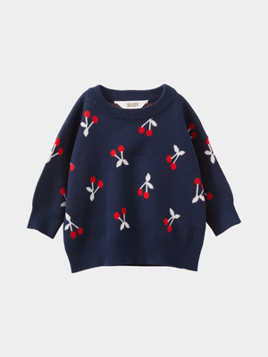 Cotton On Baby Navy Clove Drop Shoulder Sweater