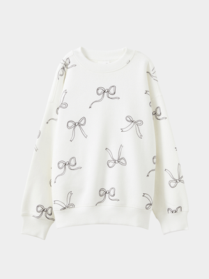 Cotton On Kids Girl White Sammy Oversized Crew