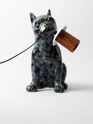 Railheim Frenchie Table Lamp Obsidion