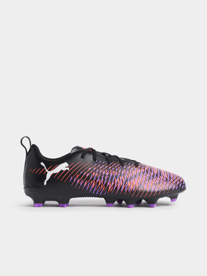 Puma Junior Future 8 Play FG Black/Orange Boots