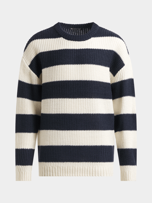Jet Teen Boys Navy/Milk Stripe Jersey
