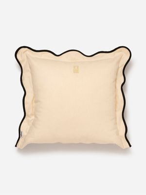 Rialheim Scallop Scatter Cushion Natural & Black 55x55cm