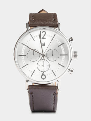 Markham Men's Formal Aviator Brown Watch