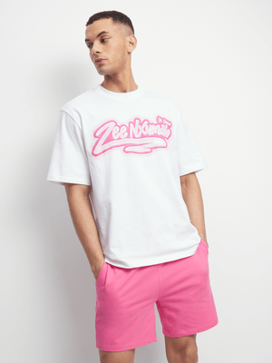 The FIX Unisex White Zee Nxumalo Spraypaint Graphic Top