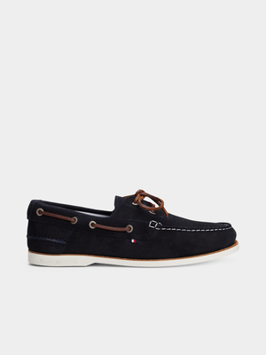 Men's Tommy Hilfiger Navy Boat Shoe Core Suede Slip On