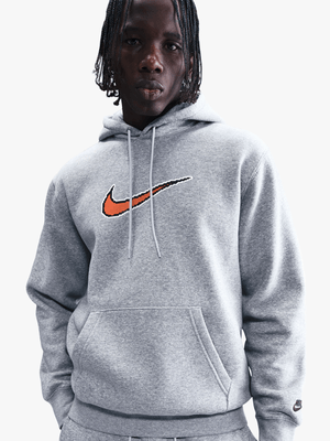 Nike Mens Sportswear Club Grey Heather Hoodie
