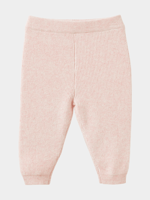 Cotton On Baby Pink Organic Knit Leggings