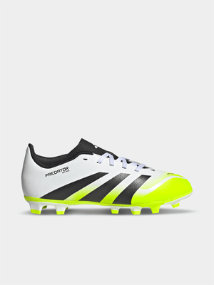 adidas Junior Predator Club FXG White/Green Boots
