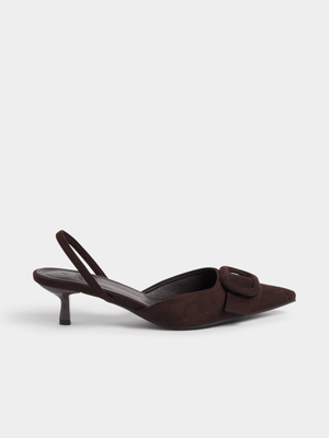 Jet Women's Chocolate Slingback Heels