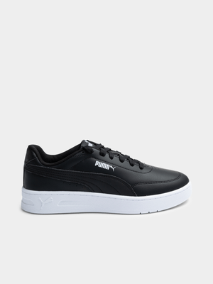 Mens Puma Court Classic Clean Black/White Sneaker