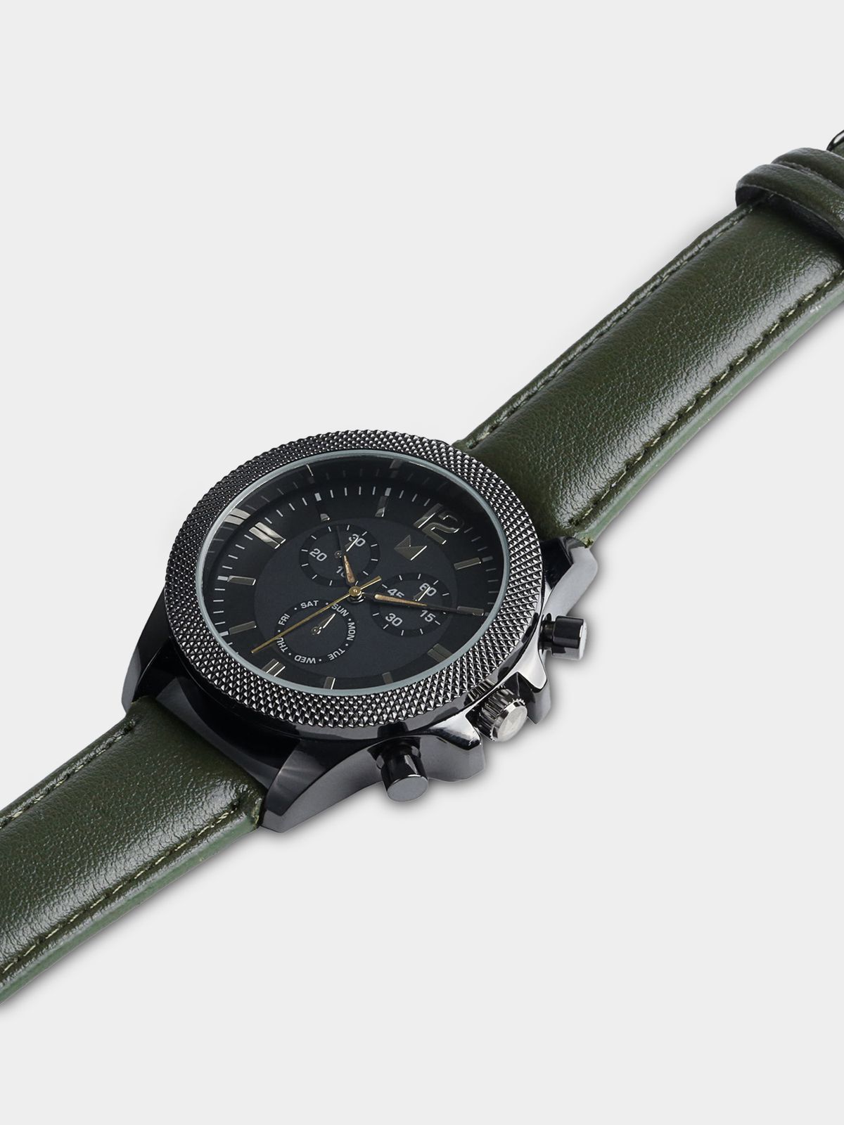 Men's Markham Bevelled Casual Green Watch Bash