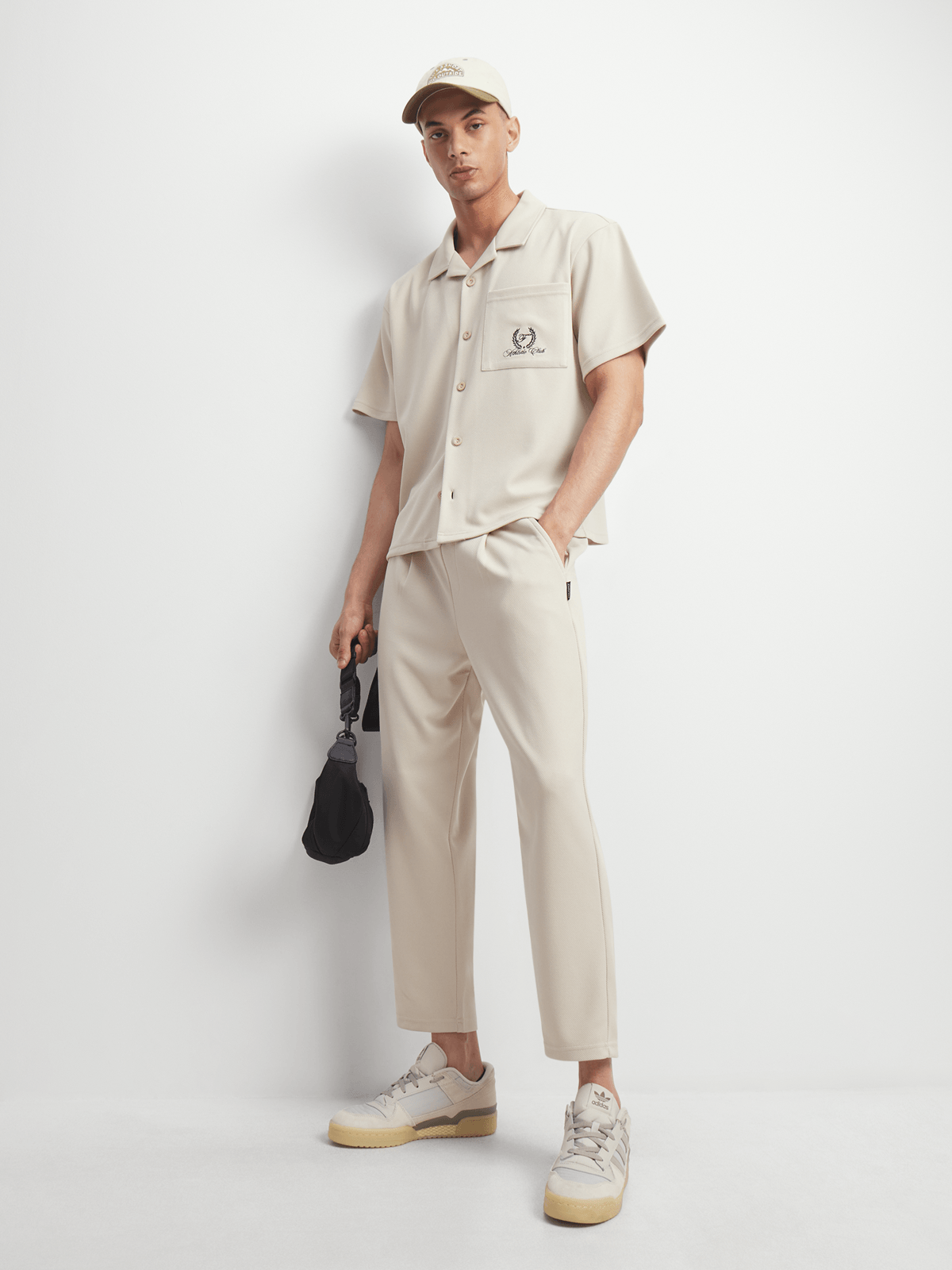 The FIX Men's Natural Pleated Co-Ord Pants | Bash