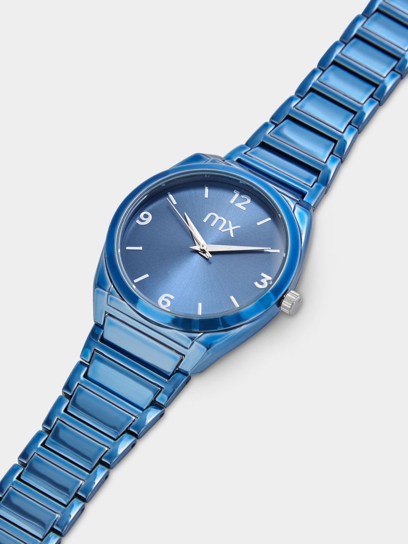MX Blue Plated Blue Dial Bracelet Watch Bash