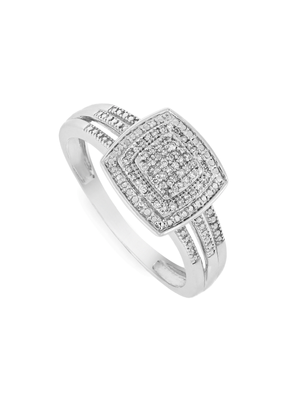 Gold Diamond Triple Cushion Dress Ring