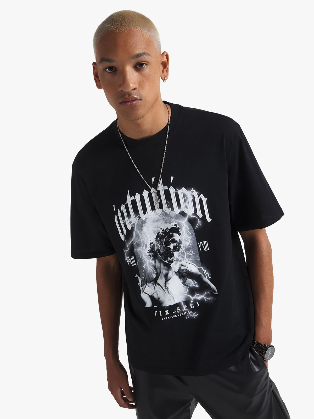 The FIX Men's Black Intuition Graphic Top | Bash