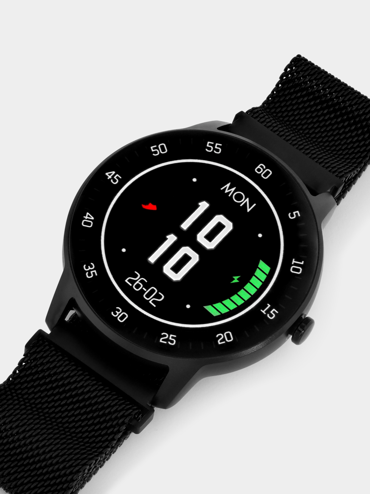 Tempo Pulse 11.0 Black Plated Round Mesh Smart Watch | Bash