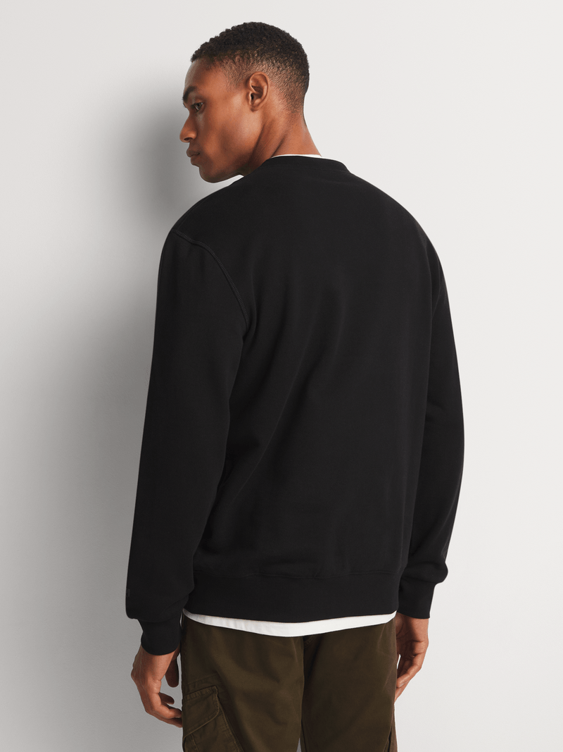 Markham Men's Basic Black Crewneck | Bash